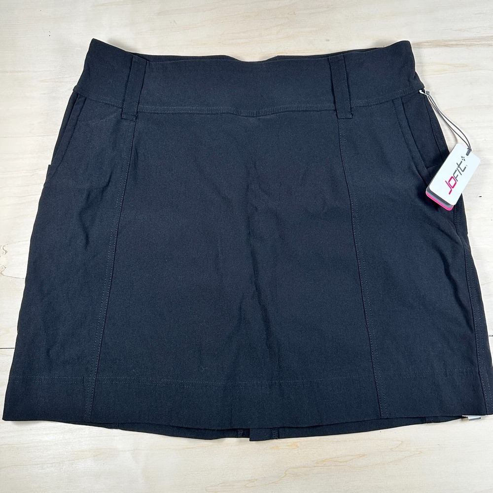 Jofit Skort Women XL Elite Slimmer Long Skort 17" Black‎ 4 Pocket